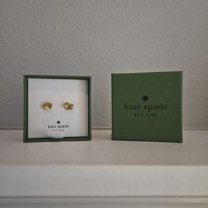 NWT Kate Spade 'loves me knot' Gold Earrings